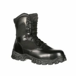 Rocky Men's 8 in. Black Alpha Force Waterproof Lace-Up Boot