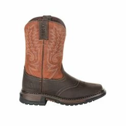 Rocky Unisex Kids' FLX Ride Western Boots, Dark Chocolate and Burnt Orange, RKW0257C 13 Rocky Unisex Kids' FLX Ride Western Boots, Dark Chocolate and Burnt Orange, RKW0257C -Rocky Sales Store 1449502 A4
