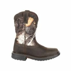 Rocky Unisex Kids FLX Ride Waterproof Western Boots, Brown Realtree Camo, RKW0258C -Rocky Sales Store 1449526 A4