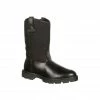 Rocky Men's Warden Pull-On Wellington Public Service Boots, Full-Grain leather, CORDURA Nylon, FQ0006300